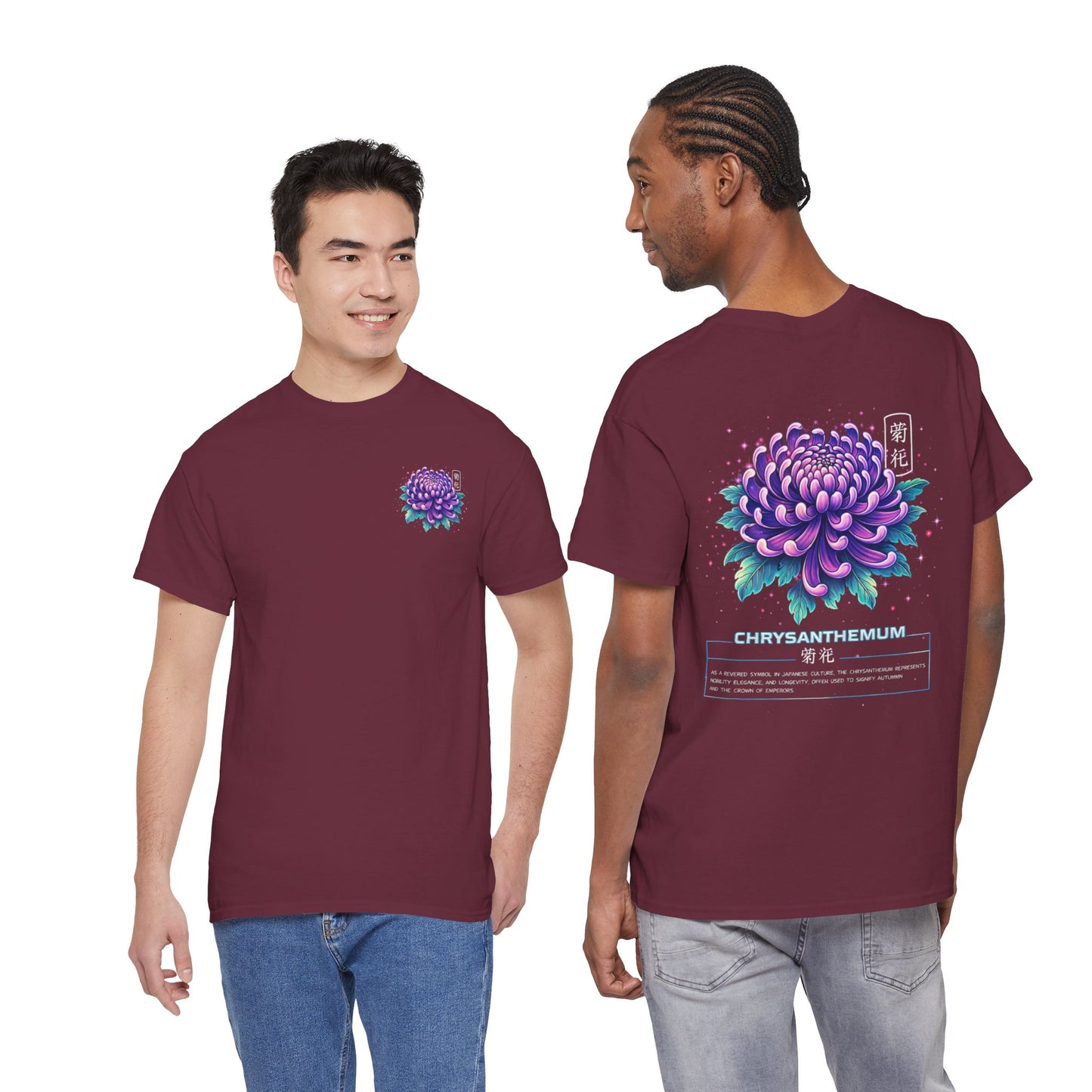 Chrysanthemum Graphic Tee – “Royal Energy”