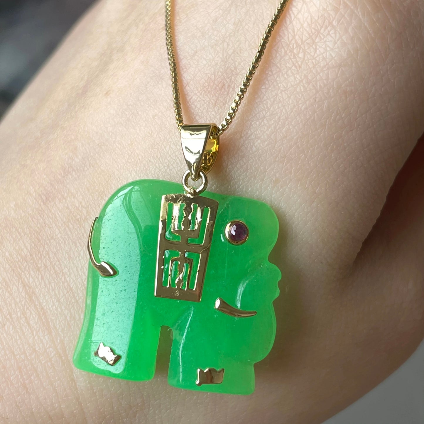 Elephant Jade Necklace