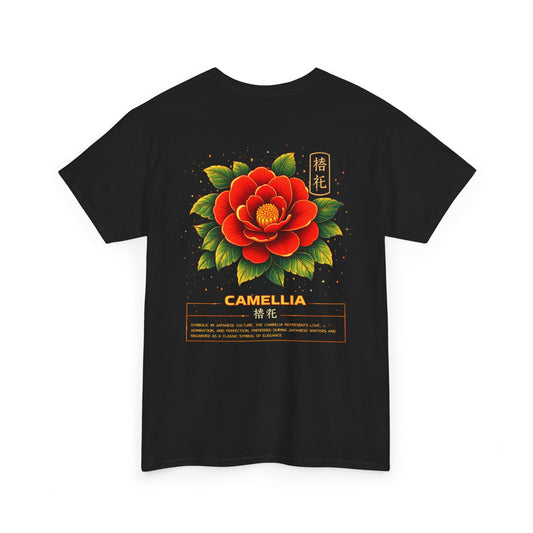 Camellia Graphic Tee – “Love & Elegance”